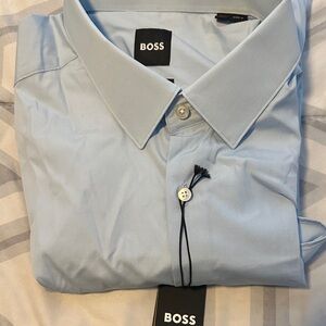 Boss Men's Sky Blue Dress Shirt